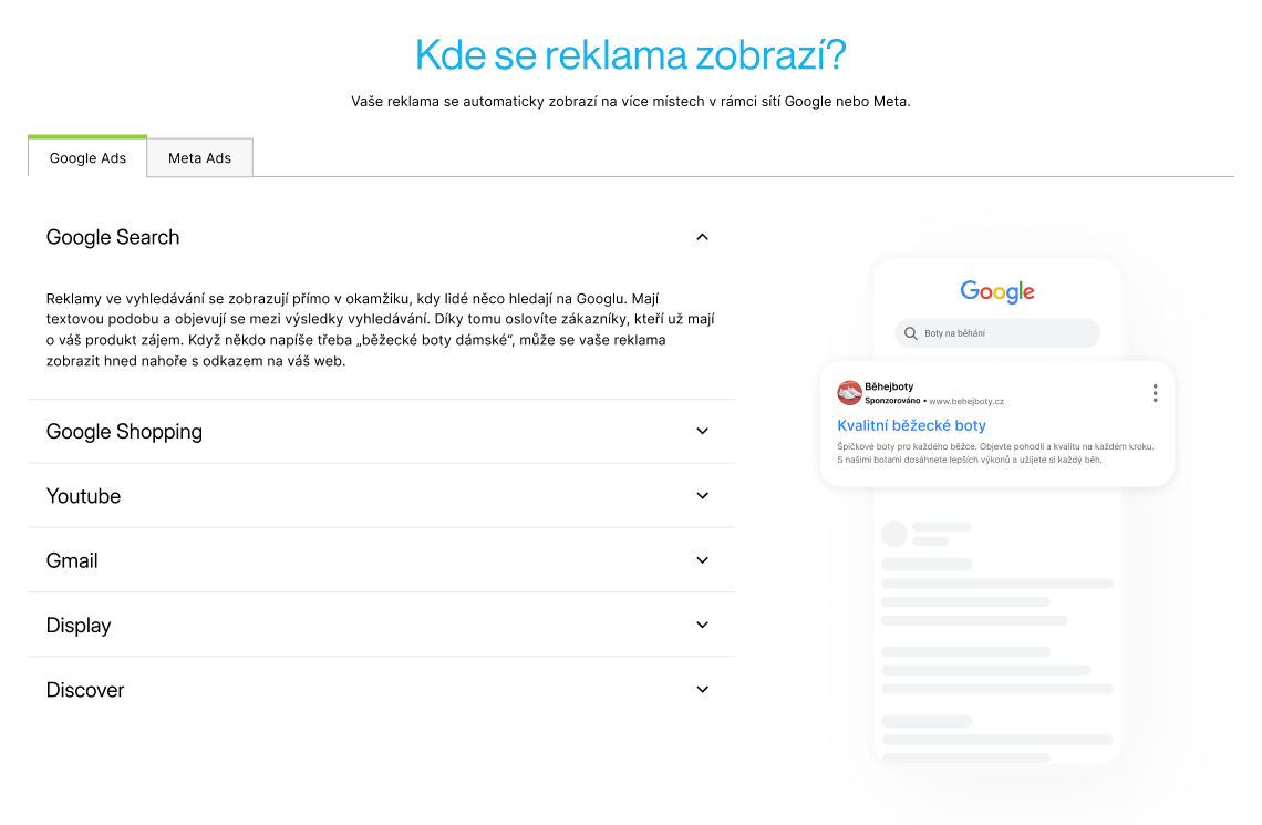 Kde se reklama zobrazí CZ1140w